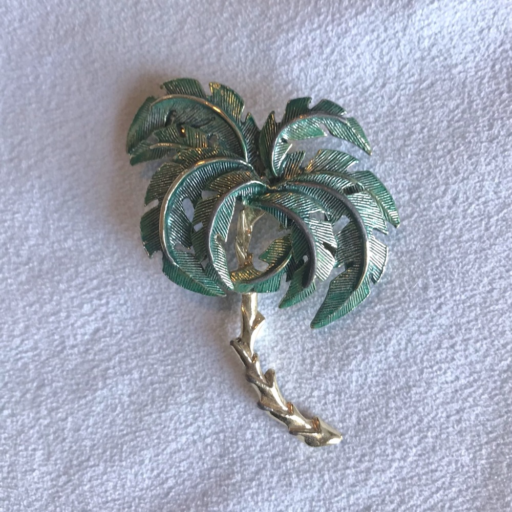 Vintage Costume Palm Tree Pin